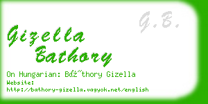 gizella bathory business card